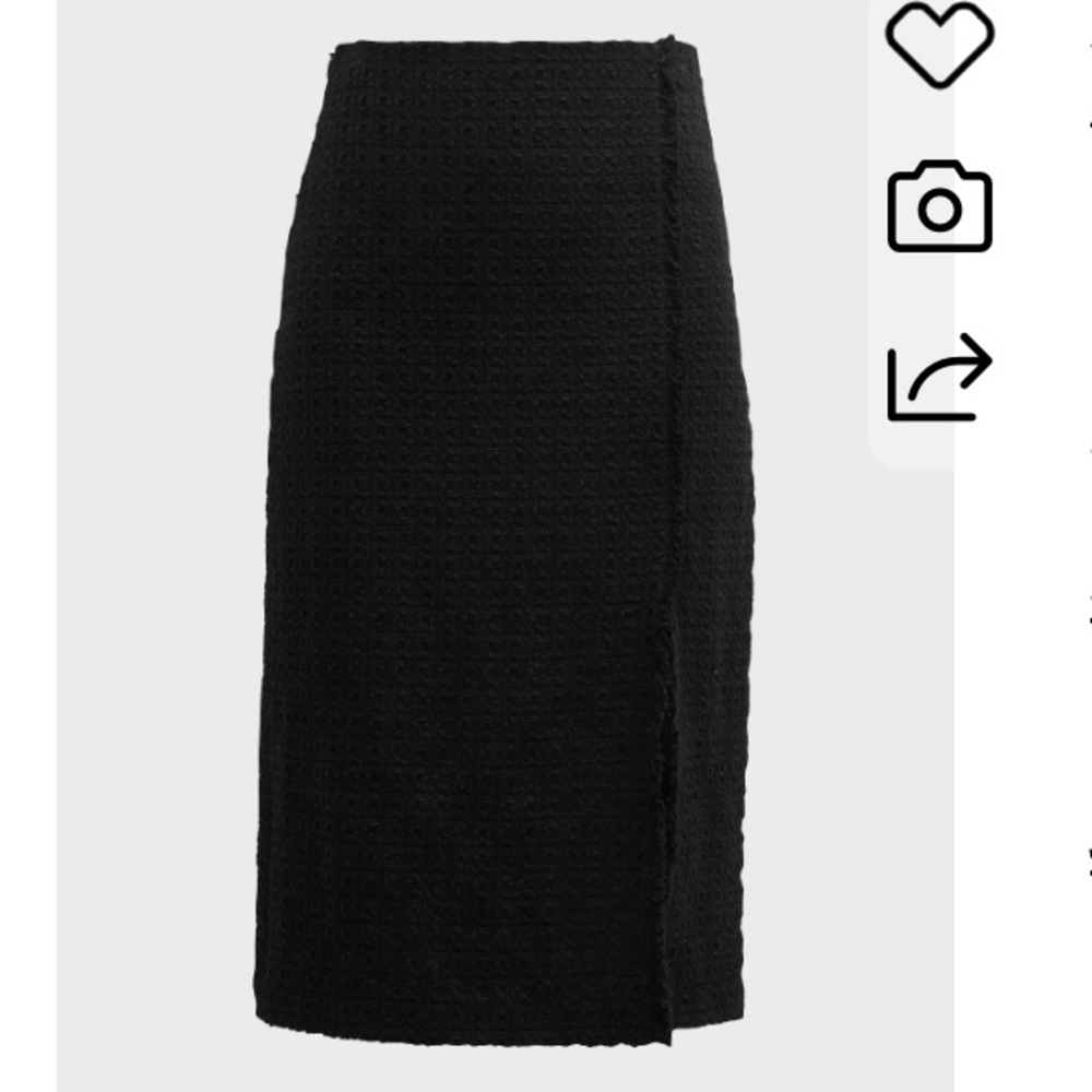 St. John Black Tweed Pencil Skirt Size 10 NWT | Classic Office Workwear